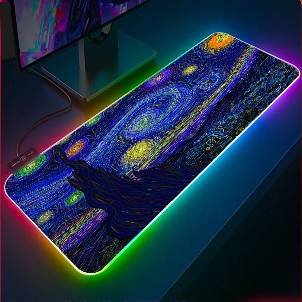 Abstract Tree Landscape Art Oil Painting RGB Large Mouse Pad Game Accessories LED with USB Color Backlight XXL Gaming Mouse Pad
Abstract Tree Landscape Art Oil Painting RGB Large Mouse Pad Game Accessories LED with USB Color Backlight XXL Gaming Mouse Pad