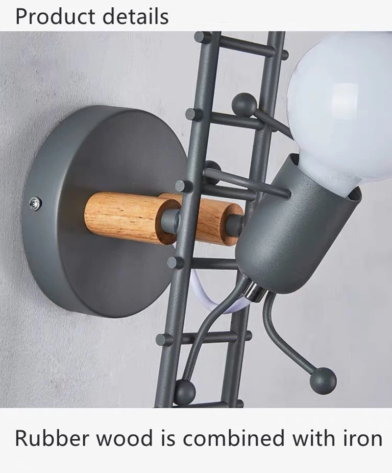 Generic LED Wall Lamp American Industrial Style Iron Lights Creative