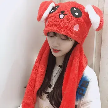 Womens Cute Rabbit Embroidery Earflap Hat with Airbag Jumping Ears Fluffy Plush 3 In 1 Cap Scarf Gloves Winter Photo Props Toys
Womens Cute Rabbit Embroidery Earflap Hat with Airbag Jumping Ears Fluffy Plush 3 In 1 Cap Scarf Gloves Winter Photo Props Toys