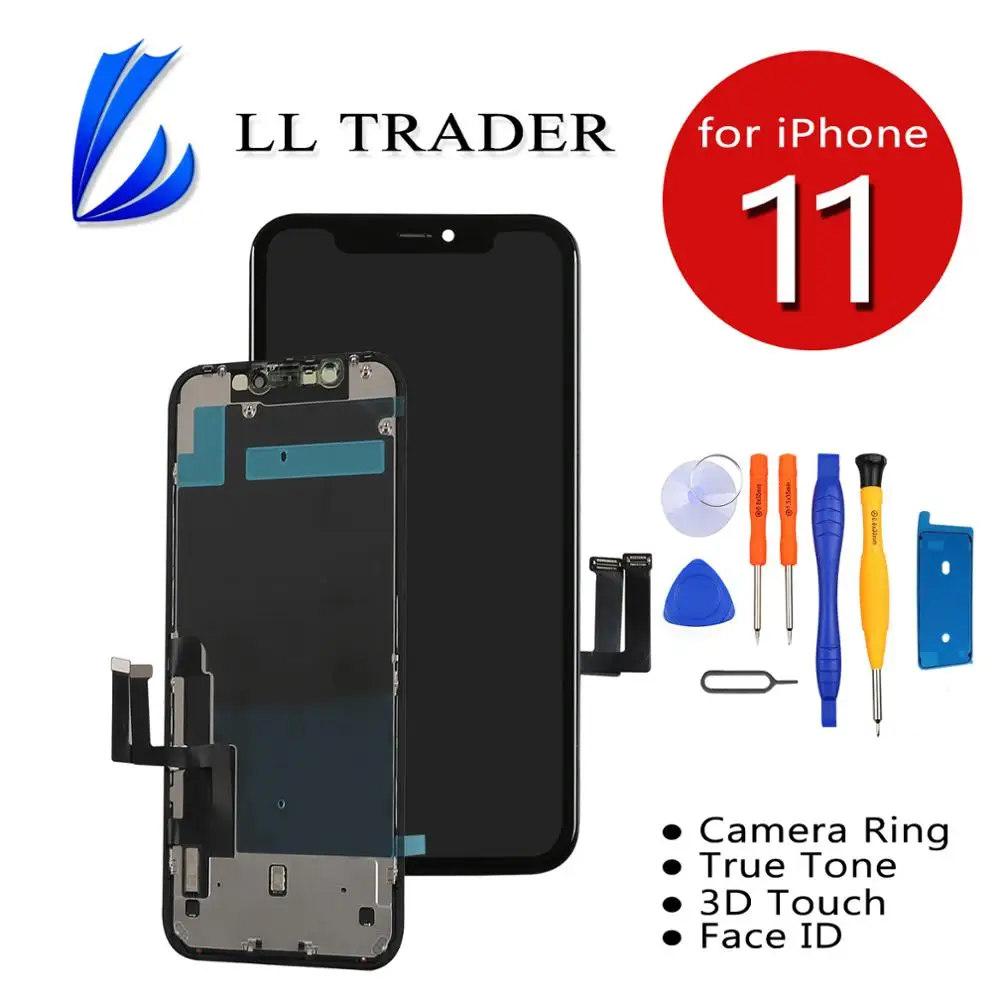 Assembly LCD Screen for iPhone 11 Touch Screen Replacement Digitizer 3D Touch True Tone LCD Full Assembly Parts Free Tools
Assembly LCD Screen for iPhone 11 Touch Screen Replacement Digitizer 3D Touch True Tone LCD Full Assembly Parts Free Tools