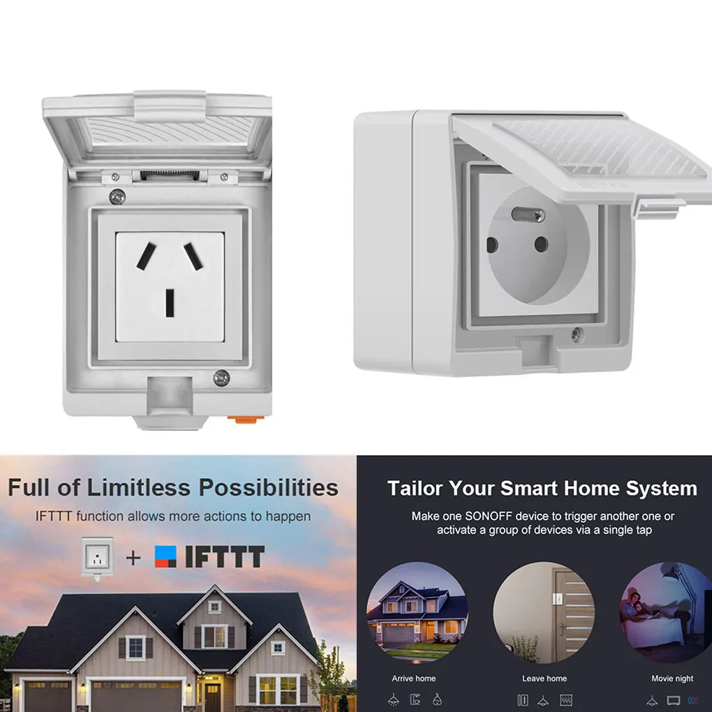 SONOFF S55 WIFI Smart Waterproof Socket Wireless APP Control Home Socket US Standard AC125V
SONOFF S55 WIFI Smart Waterproof Socket Wireless APP Control Home Socket US Standard AC125V