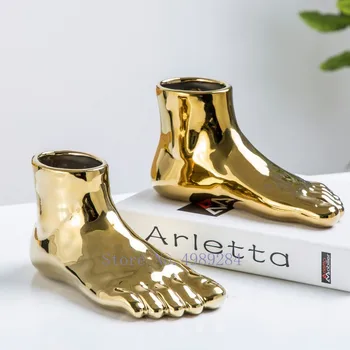 CREATIVITY CERAMICS VASE ABSTRACT GOLDEN FOOT MODERN HOME DESKTOP FLOWER ARRANGEMENT ACCESSORIES CRAFTS FURNISHINGS DECORATION
CREATIVITY CERAMICS VASE ABSTRACT GOLDEN FOOT MODERN HOME DESKTOP FLOWER ARRANGEMENT ACCESSORIES CRAFTS FURNISHINGS DECORATION