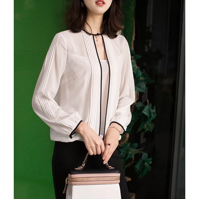 Feng wu si lu 2019 Early Autumn New Style Elegant Women's Tops Loose-Fit Double Layer Silk Shirts Women's Slimming
Feng wu si lu 2019 Early Autumn New Style Elegant Women's Tops Loose-Fit Double Layer Silk Shirts Women's Slimming