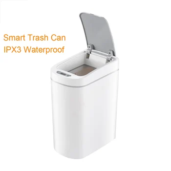 NINESTARS Smart Trash Can IPX3 Waterproof Motion Sensor Auto Sealing LED Induction Cover Trash 7L Ashcan Bins
NINESTARS Smart Trash Can IPX3 Waterproof Motion Sensor Auto Sealing LED Induction Cover Trash 7L Ashcan Bins