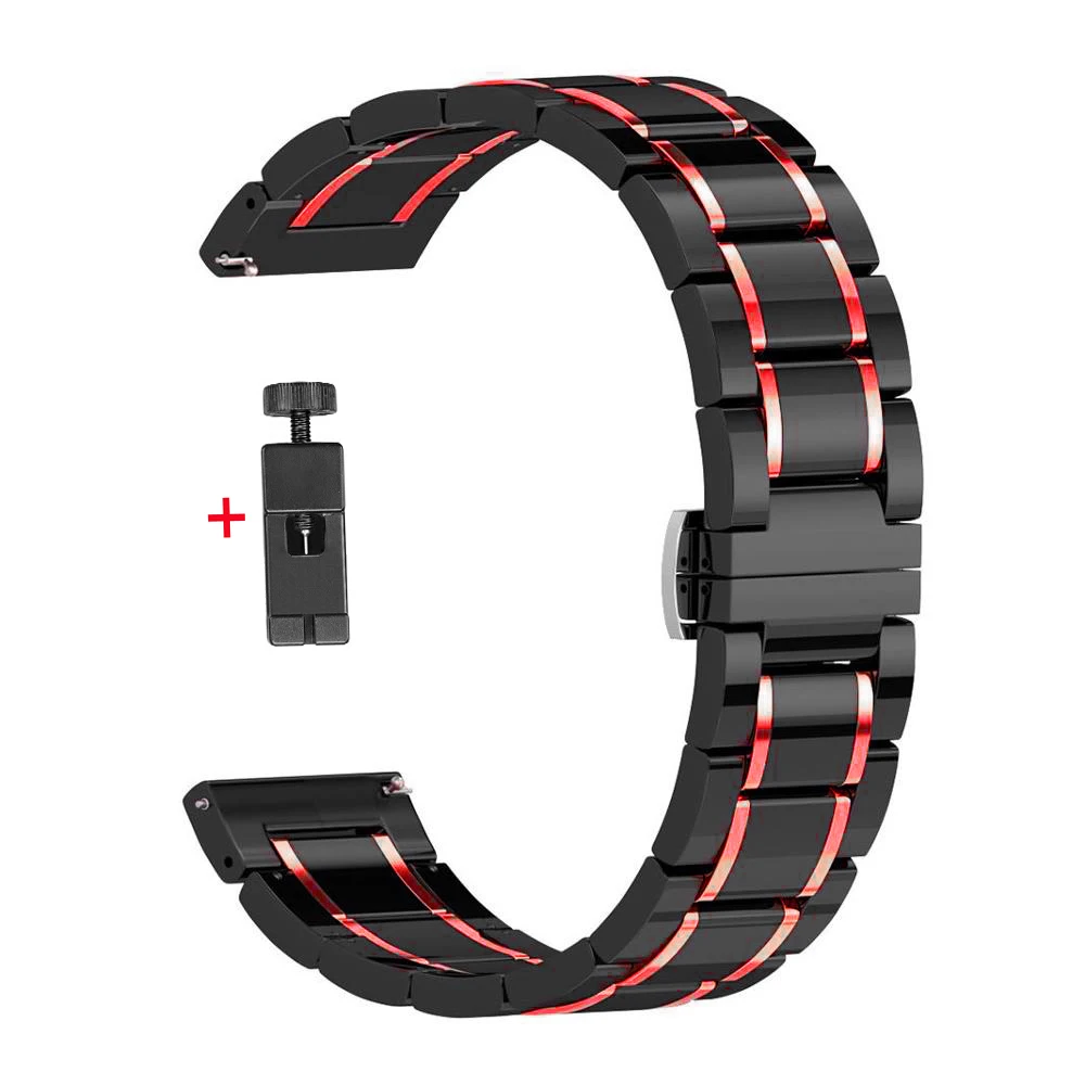 

For Samsung Galaxy Watch 3 45mm 41mm/46mm/active 2 Gear S3 Frontier Band 20 22mm For Huawei Watch gt2 Amazfit Bip Ceramics Strap