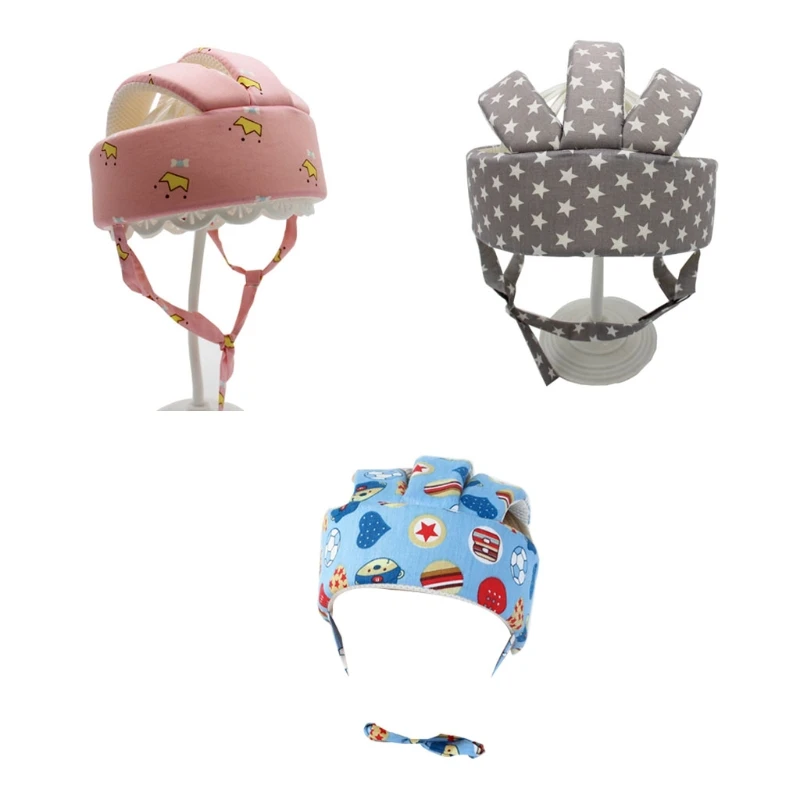 Фото 97BE Practical Baby Protective Helmet Adjustable Headguard Breathable Head Cushion Anti-Fall Harnesses Learn Walk Stand | Мать и ребенок