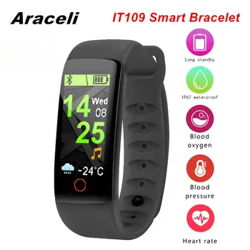 IT109 Smart Bracelet Heart Rate Blood Pressure Monitoring Bracelet Fitness Sports Watch Passometer WtistBand IT109 SmartBracelet
IT109 Smart Bracelet Heart Rate Blood Pressure Monitoring Bracelet Fitness Sports Watch Passometer WtistBand IT109 SmartBracelet