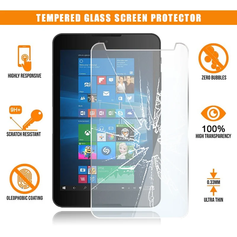 Screen Protector for Linx 820 8 Inch Tablet Tempered Glass 9H Premium Scratch Resistant Anti-fingerprint HD Clear Film Cover
Screen Protector for Linx 820 8 Inch Tablet Tempered Glass 9H Premium Scratch Resistant Anti-fingerprint HD Clear Film Cover
