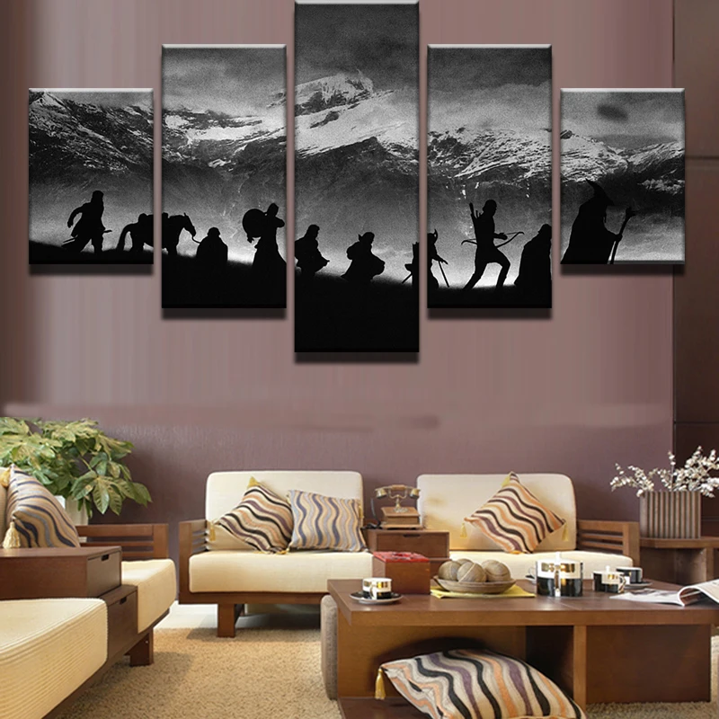 Home Decor Canvas Prints Poster Frame 5 Pieces Lord Of The Rings Paintings Wall Art Abstract Movie Pictures Modular Living Room
Home Decor Canvas Prints Poster Frame 5 Pieces Lord Of The Rings Paintings Wall Art Abstract Movie Pictures Modular Living Room