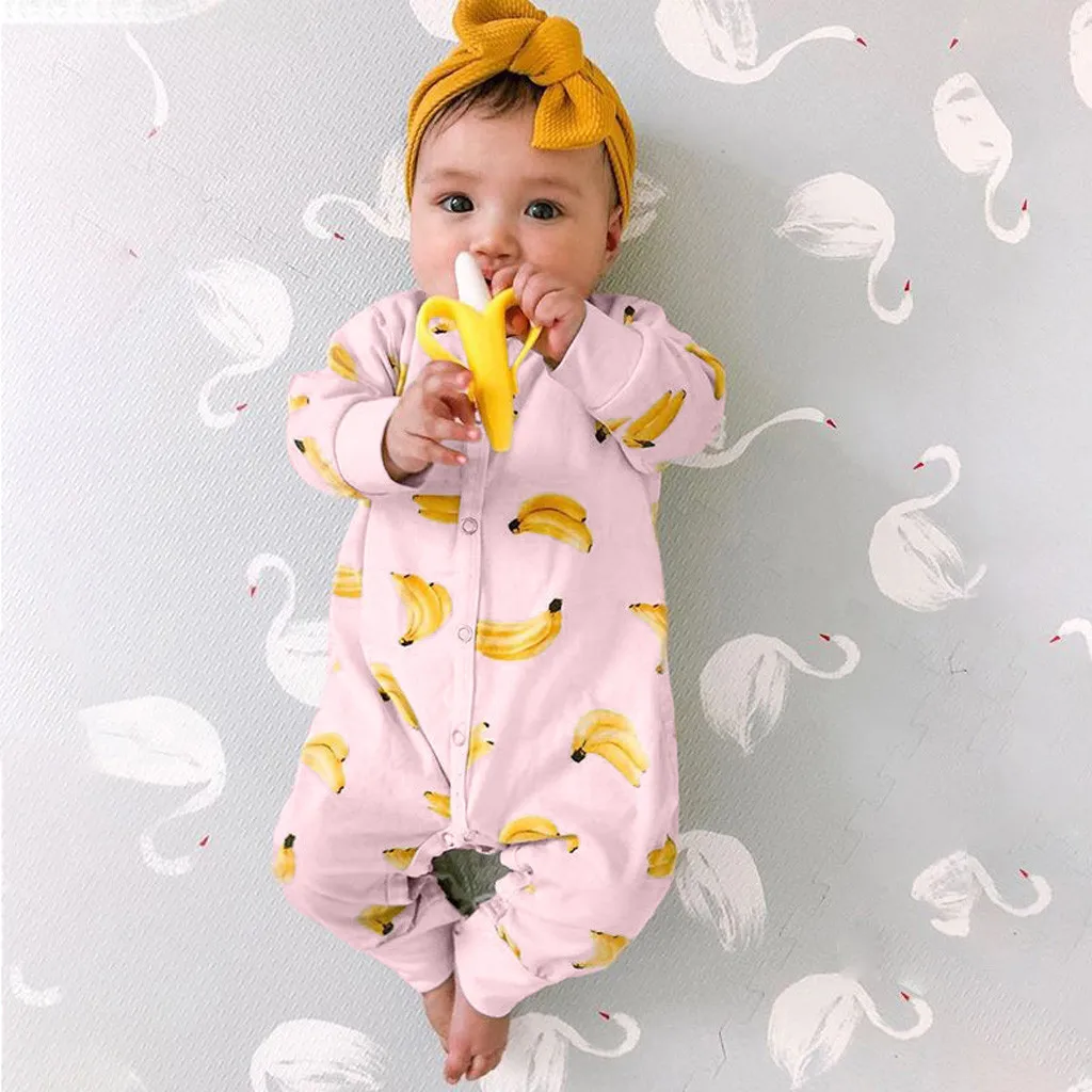 Spring Summer Infant Unisex Romper Baby Girls Boys Cartoon Banana Printed Jumpsuit Newborn Baby Soft Cotton Cute Jumpsuits #LR2
Spring Summer Infant Unisex Romper Baby Girls Boys Cartoon Banana Printed Jumpsuit Newborn Baby Soft Cotton Cute Jumpsuits #LR2