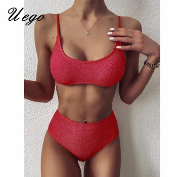 Uego Sexy Bikini 2020 Hot Mujer Biquini Shin Crop Top High Waist Women Swimwear Push Up Girl Beachwear Swimsuit Bathing Suits
Uego Sexy Bikini 2020 Hot Mujer Biquini Shin Crop Top High Waist Women Swimwear Push Up Girl Beachwear Swimsuit Bathing Suits