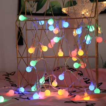3/6m LED Ball Garland Lights Fairy String Waterproof Outdoor Lamp Christmas Holiday Wedding Party Light Decoration Battery Power 
3/6m LED Ball Garland Lights Fairy String Waterproof Outdoor Lamp Christmas Holiday Wedding Party Light Decoration Battery Power