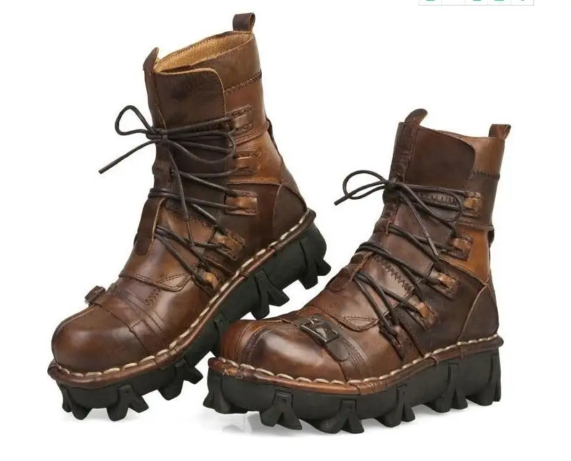بوت پانک اسکلتی چرم طبیعی Skull punk Boots 39 H100d1a37557e4c619f9a298d3cabee5a2