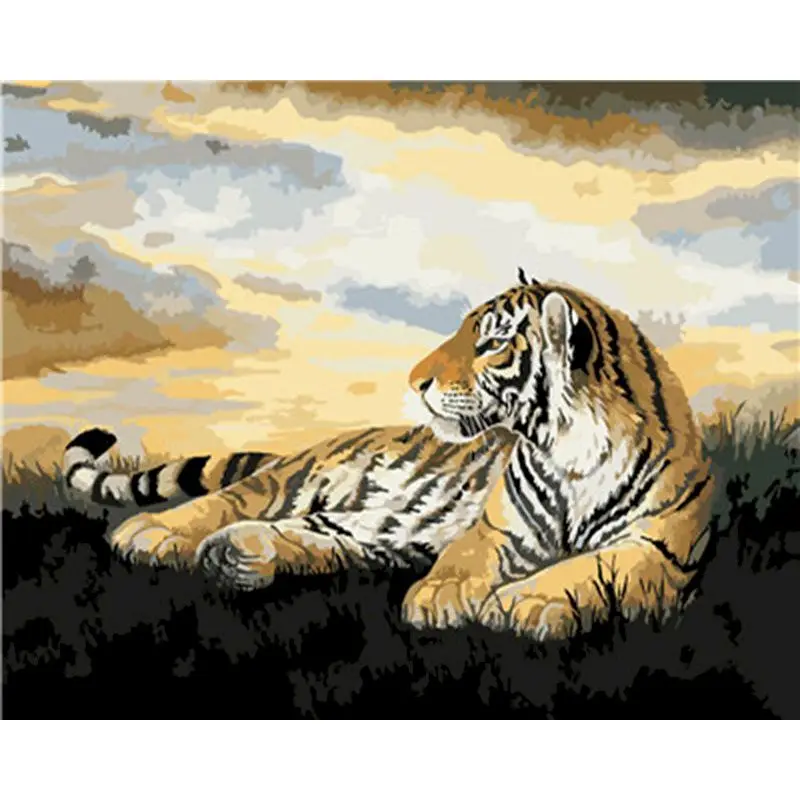 GATYZTORY Frame DIY Painting By Numbers Tiger Animal HandPainted Oil Painting Drawing On Canvas Unique Gift Wall Decor
GATYZTORY Frame DIY Painting By Numbers Tiger Animal HandPainted Oil Painting Drawing On Canvas Unique Gift Wall Decor