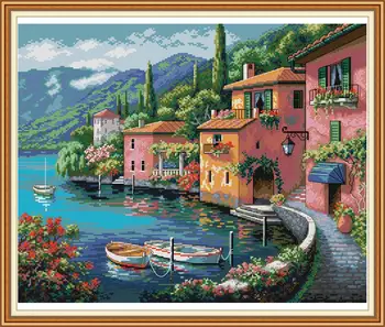 Colorful house by the water cross stitch kit aida FA064 count print canvas cross stitches needlework embroidery DIY handma
Colorful house by the water cross stitch kit aida FA064 count print canvas cross stitches needlework embroidery DIY handma