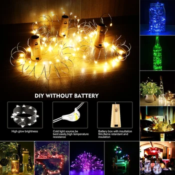 1M 2M String LED Wine Bottle with Cork 20LED Bottle Lights Battery Cork for Party Wedding Christmas Halloween Bar New Year Decor
1M 2M String LED Wine Bottle with Cork 20LED Bottle Lights Battery Cork for Party Wedding Christmas Halloween Bar New Year Decor
