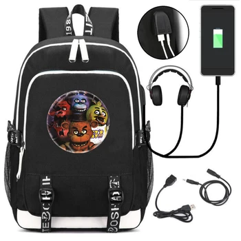 Game Five Nights At Fred Men's Backpack With USB Charging School bag for teenagers Casual Laptop Bags With Earphone Cable 
Game Five Nights At Fred Men's Backpack With USB Charging School bag for teenagers Casual Laptop Bags With Earphone Cable