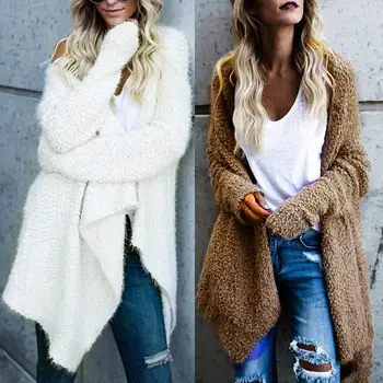Hot Simple Women Autumn Solid Color Irregular Hem Plushy Reversible Cardigan Coat Irregular Hem Plushy Reversible Cardigan Coat
Hot Simple Women Autumn Solid Color Irregular Hem Plushy Reversible Cardigan Coat Irregular Hem Plushy Reversible Cardigan Coat