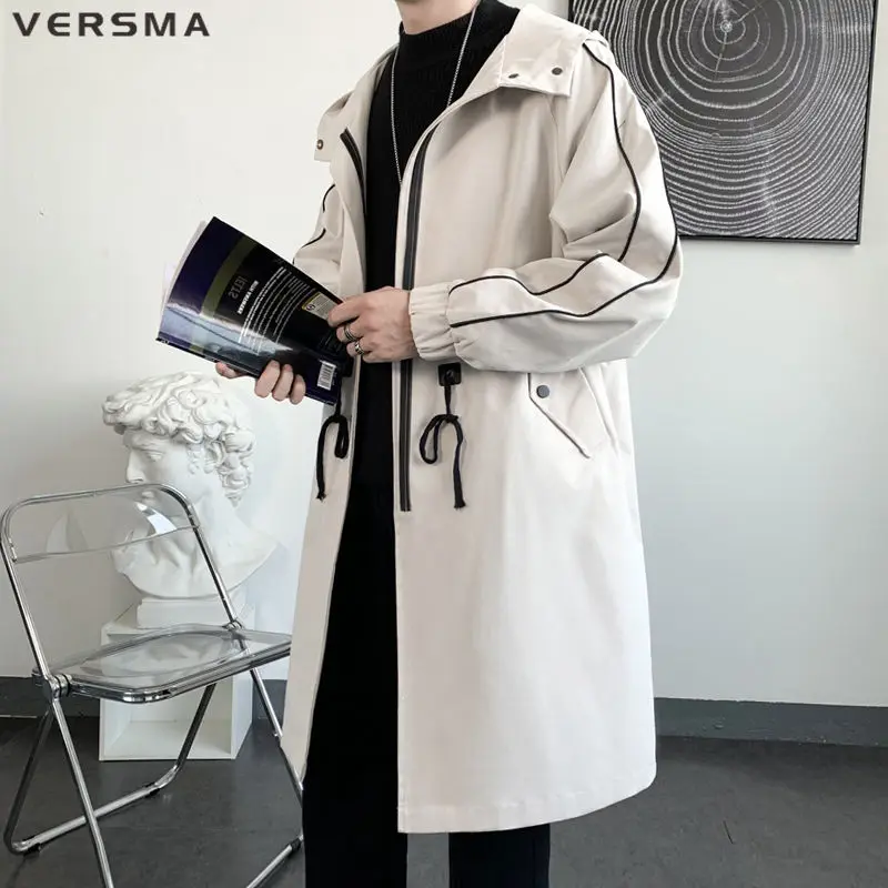 Тренчкот VERSMA мужской в стиле K-POP, корейский Классический плащ в стиле панк-рок, в британском стиле, хип-хоп, черная ветровка в стиле оверсайз
Тренчкот VERSMA мужской в стиле K-POP, корейский Классический плащ в стиле панк-рок, в британском стиле, хип-хоп, черная ветровка в стиле оверсайз