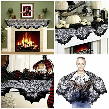 2019 Halloween Haunted House Gothic Black LACE SPIDER WEB TABLE Cloth Table Cover Curtains Party Decor
2019 Halloween Haunted House Gothic Black LACE SPIDER WEB TABLE Cloth Table Cover Curtains Party Decor