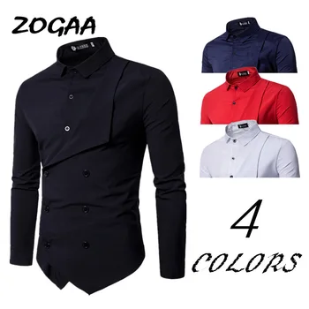 ZOGAA 2020 new men's personalized double-breasted fake two-piece long-sleeved shirt solid color hot-selling shirt
ZOGAA 2020 new men's personalized double-breasted fake two-piece long-sleeved shirt solid color hot-selling shirt
