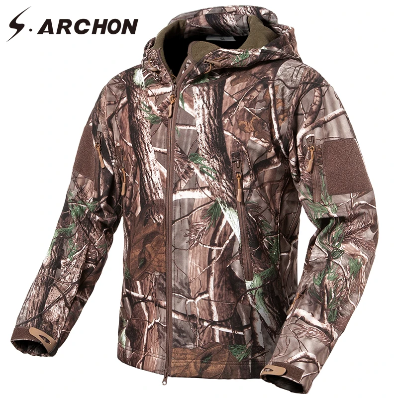 Мужская камуфляжная куртка S.ARCHON тактическая водонепроницаемая в стиле милитари