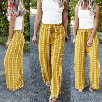 Fashion Women Summer Wide Leg Pants for Streetwear Holiday Drawstring Design Mid Waist Print Casual Loose Thin Long Trousers
Fashion Women Summer Wide Leg Pants for Streetwear Holiday Drawstring Design Mid Waist Print Casual Loose Thin Long Trousers