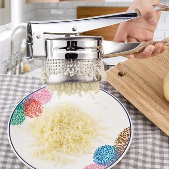 New Stainless Steel Potato Masher Ricer Cheese Puree Fruit Tool Vegetable Juicer Press Maker Garlic Press Kitchen Accessories
New Stainless Steel Potato Masher Ricer Cheese Puree Fruit Tool Vegetable Juicer Press Maker Garlic Press Kitchen Accessories