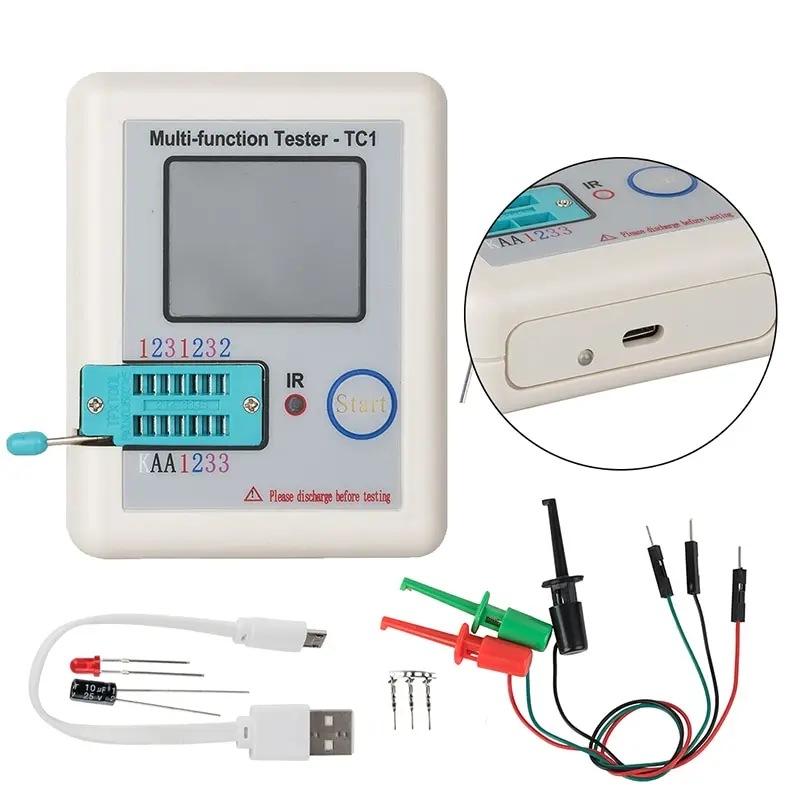 LCR-TC1 3.5inch Colorful Display Multifunctional TFT Backlight Transistor Tester 3.5inch Screen Multifunction Transistor Tester
LCR-TC1 3.5inch Colorful Display Multifunctional TFT Backlight Transistor Tester 3.5inch Screen Multifunction Transistor Tester