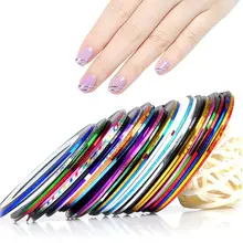 1 rouleau Nail Art 20M adhésif bande de rayure ligne décalcomanies autocollant décoration(China)