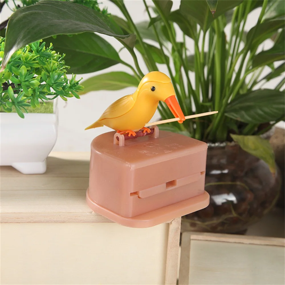 Small Bird Toothpick Container Automatic Toothpick Dispenser Toothpick Holder Storage Box Desk Decoration Kitchen Accessories
Small Bird Toothpick Container Automatic Toothpick Dispenser Toothpick Holder Storage Box Desk Decoration Kitchen Accessories