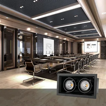 Dimmable Double Square Recessed COB LED Downlights AC85~265V LED Ceiling Spot Lights 10W20W30W LED Ceiling Lamps Indoor Lighting