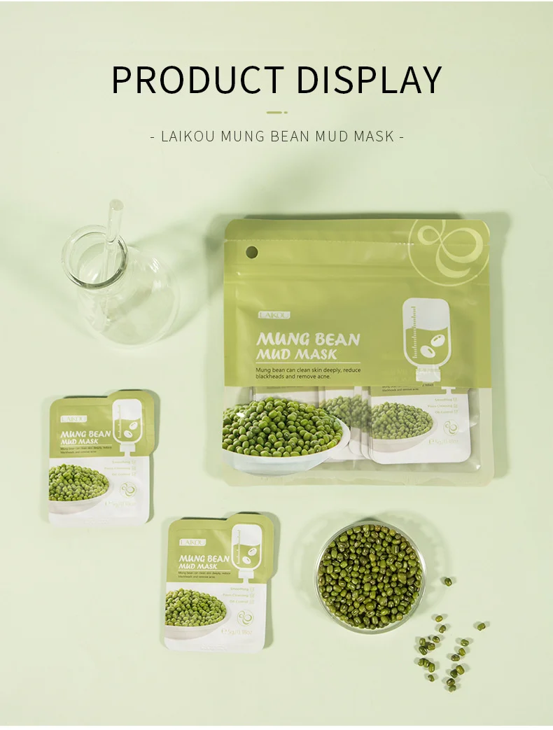 7pcs Mung Bean Face Cleansing Mud Peeling Acne Blackhead Treatment Mask Remover Contractive Pore Whitening Hydrating Care Cream 18 H101b1189518b49e9b8515aaac4765e1dn