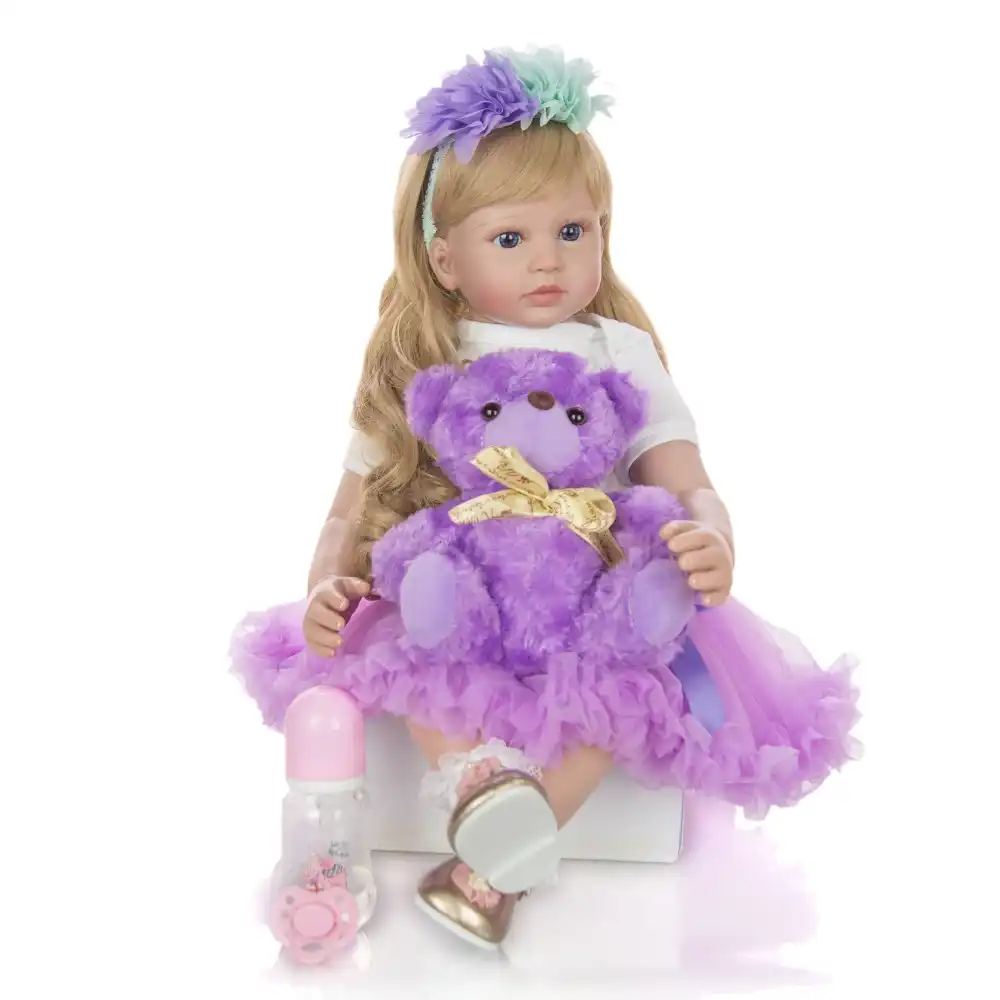 24 inch 60 cm reborn baby doll silicone soft lifelike newborn