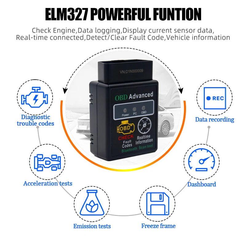 Generic Car OBD2 V1.5 Latest Version Bluetooth 4.0 Scanner Auto Tool