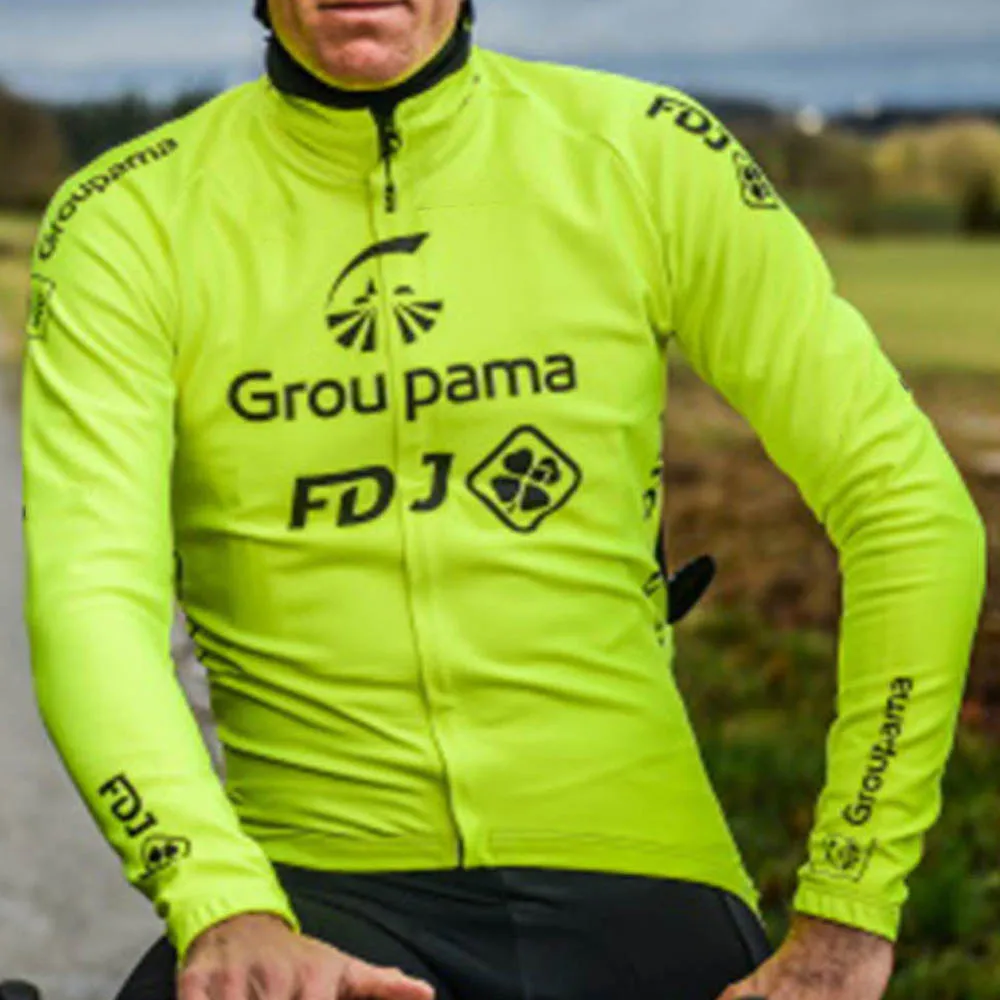 FDJ Team Cycling 2020 Cycling Jacket Fluorescent yellow Winter Warm Fleece Bike Jersey Ciclyng Kit Wielerkleding Trajes Ciclismo
FDJ Team Cycling 2020 Cycling Jacket Fluorescent yellow Winter Warm Fleece Bike Jersey Ciclyng Kit Wielerkleding Trajes Ciclismo