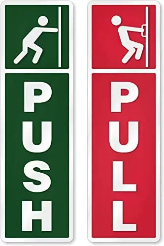 Creative for Shopping Malls Shops CafesSliding Door Access Sign Color Sticker and Red Push-pull Suitable | Автомобили и мотоциклы