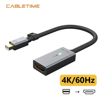 CABLETIME Mini DP to HDMI Adapter 4K/60Hz Thunderbolt Fast Transmission HDMI Converter for Surface Pro 6 Lenovo Dell XPS N359
CABLETIME Mini DP to HDMI Adapter 4K/60Hz Thunderbolt Fast Transmission HDMI Converter for Surface Pro 6 Lenovo Dell XPS N359