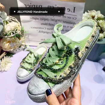 Green Canvas Slippers Bling Rhinestone Platform Sneaker Slipper Casual Summer Shoes Woman Crystal Sandals Slides Chaussure Femme
Green Canvas Slippers Bling Rhinestone Platform Sneaker Slipper Casual Summer Shoes Woman Crystal Sandals Slides Chaussure Femme