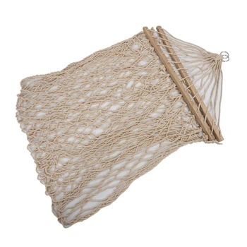 White Cotton Rope Swing Hammock Hanging on the Porch or on a Beach
White Cotton Rope Swing Hammock Hanging on the Porch or on a Beach