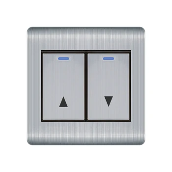 KAMANNI Rolling shutter button switch electric curtain lifting equipment curtain switch wall switch silver stainless steel panel 
KAMANNI Rolling shutter button switch electric curtain lifting equipment curtain switch wall switch silver stainless steel panel