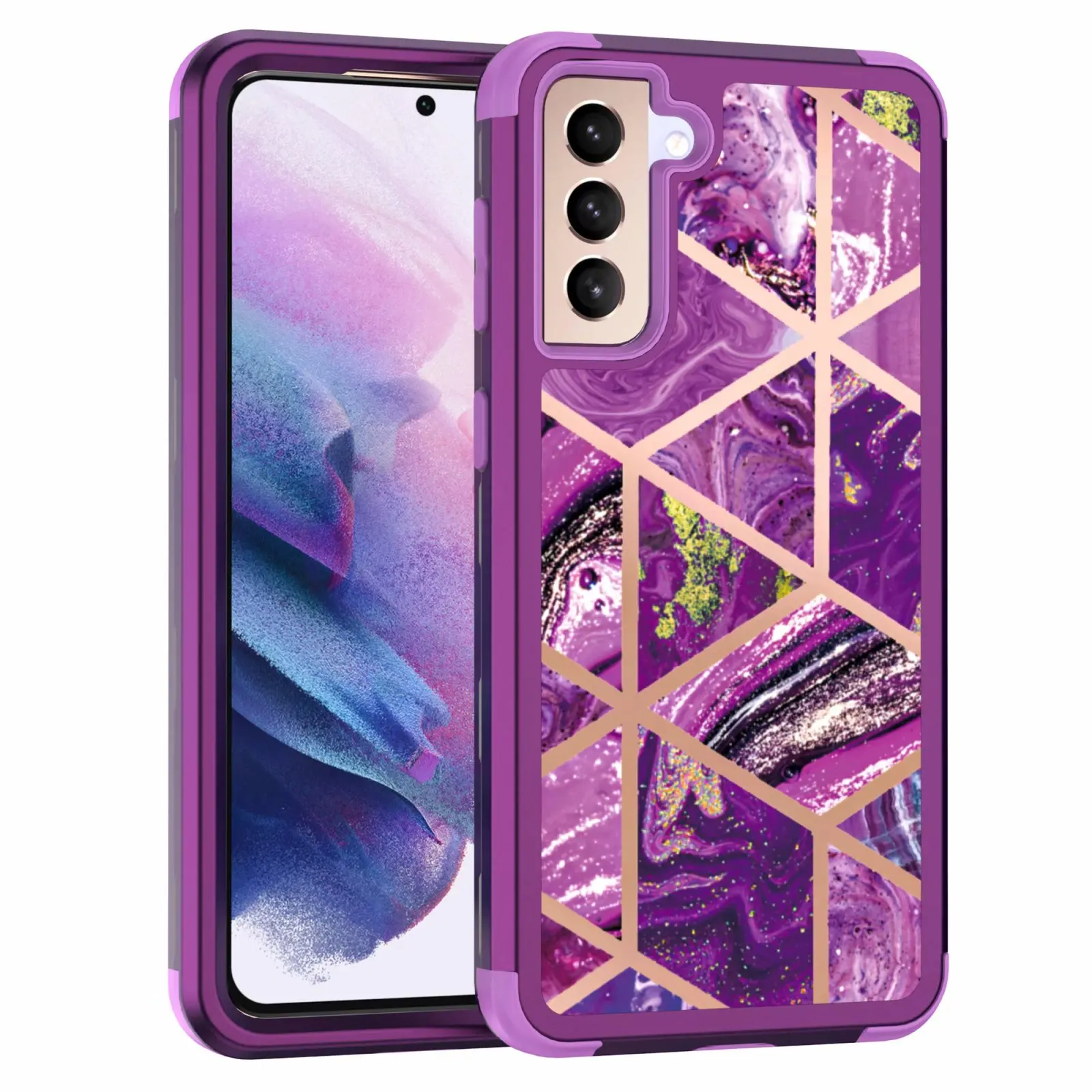 360 Полный Гибридный армированный чехол для телефона Samsung Galaxy S21 FE Ultra S10 Plus Note 20 10 9 PC