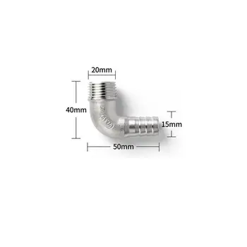 1/2'' BSP Male Thread x 15mm 304 Stainless Steel Elbow Connector Barb Hose Tail Reducer Pagoda Joint Coupling Pipe Fitting 
1/2'' BSP Male Thread x 15mm 304 Stainless Steel Elbow Connector Barb Hose Tail Reducer Pagoda Joint Coupling Pipe Fitting