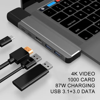 6-in-1 USB C Type-C Hub HDMI 4K USB-C Hub To Gigabit Ethernet Lan Adapter For MacBook PD MicroSD Laptop Charging Converter
6-in-1 USB C Type-C Hub HDMI 4K USB-C Hub To Gigabit Ethernet Lan Adapter For MacBook PD MicroSD Laptop Charging Converter