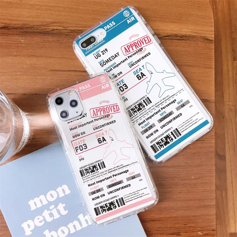 A107 Impact Baggage Tag Passport Airline Ticket for iPhone 11 Pro Max