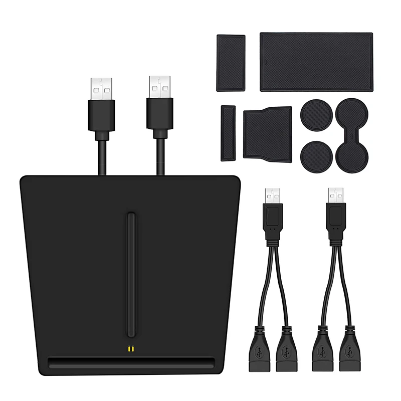 Model 3 Wireless Charger, QI Wireless Phone Charger Dual Phones Charging Pad with USB Splitter for Tesla Model 3 Accessories (In
Model 3 Wireless Charger, QI Wireless Phone Charger Dual Phones Charging Pad with USB Splitter for Tesla Model 3 Accessories (In