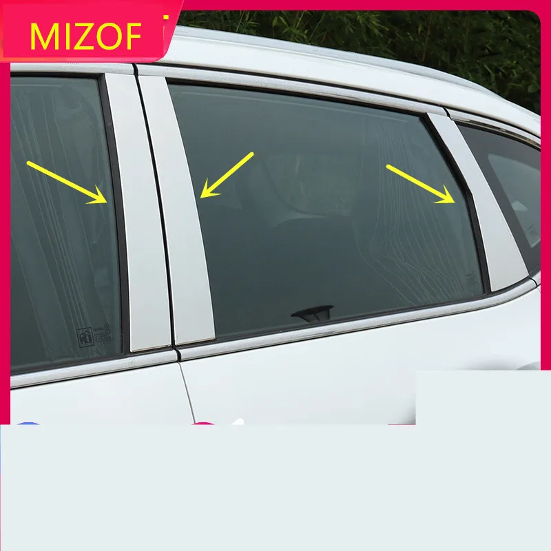 

8PCS Stainless Steel Window Decorated Middle Pillar Cover For Great Wall Haval F7 CCA024