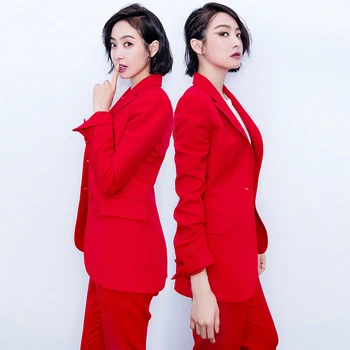Paris Girl Women Office Lady Two Pieces Sets Solid Red Elegant Single Breasted Turn-Down Collar Blazers And Full Length Trousers
Paris Girl Women Office Lady Two Pieces Sets Solid Red Elegant Single Breasted Turn-Down Collar Blazers And Full Length Trousers
