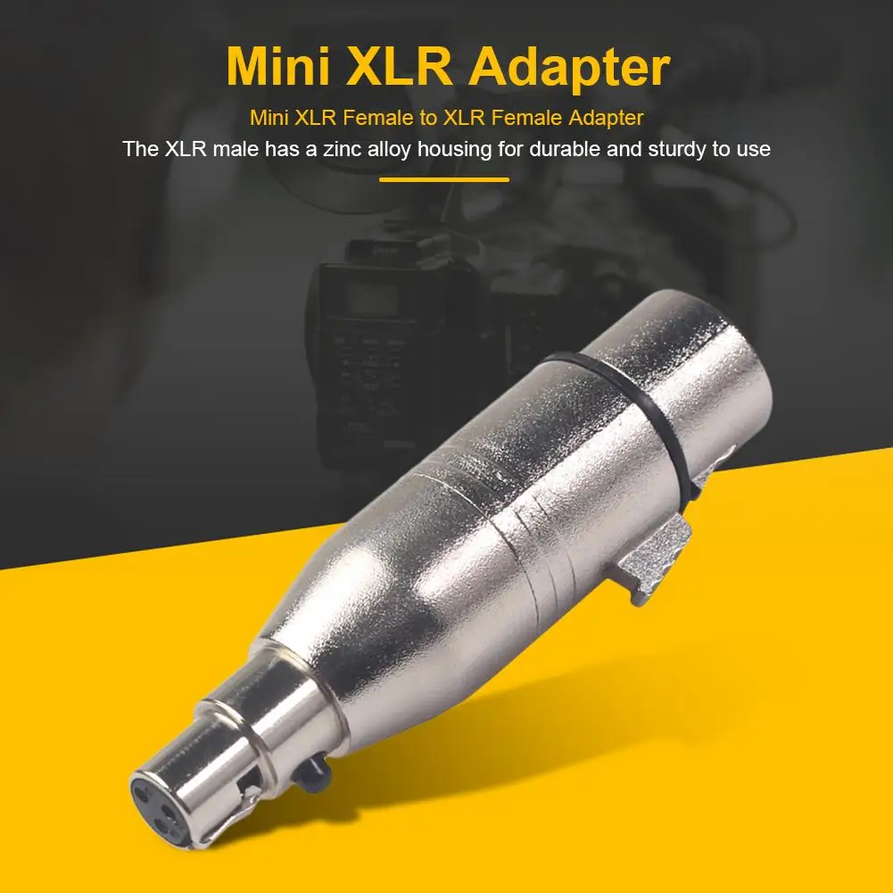 Мини адаптер XLR 3 штырька с корпусом из цинкового сплава медным покрытием|Кабели