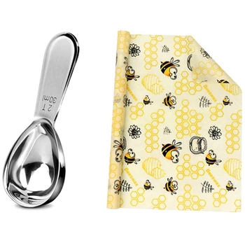 2pcs Measuring Spoons Coffee Scoop 30Ml 304 Stainless Steel & 1pcs Beeswax Food Wrap, Reusable Wraps Roll 1 Metre
2pcs Measuring Spoons Coffee Scoop 30Ml 304 Stainless Steel & 1pcs Beeswax Food Wrap, Reusable Wraps Roll 1 Metre